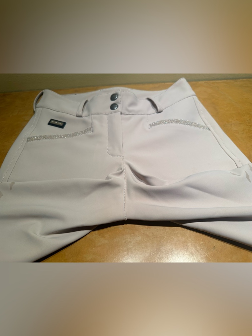 Iago Italia Equestrian Riding Show Breeches, Tan, Size 24, Excellent Condition! - Picture 7 of 14